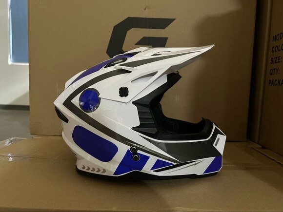 Мотошлем GRID VOLT White/Blue Размер L pitbikemarket.ru