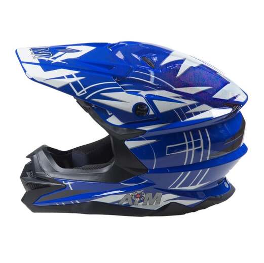 Шлем AiM JK803S Blue/White, S pitbikemarket.ru