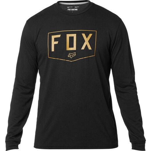 Футболка Fox Shield LS Tech Tee Взрослый, M, черный, 2020 (24120-019-M) pitbikemarket.ru