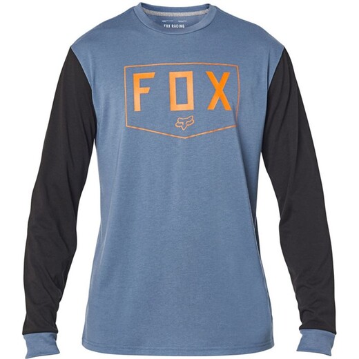 Футболка Fox Shield LS Tech Tee Взрослый, L, синий, 2020 (24120-305-L) pitbikemarket.ru
