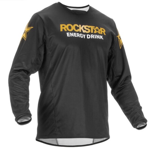 Джерси FLY RACING KINETIC ROCKSTAR (2022) Чёрный/золотой, размер L pitbikemarket.ru