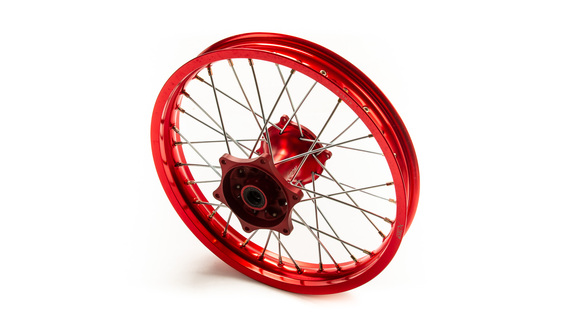 Обод задний 18 (2,15-R18 d=17mm) CNC ступица, алюминий/красный X-TECH pitbikemarket.ru