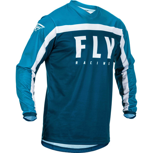 Футболка для мотокросса FLY RACING F-16 синяя/голубая/белая (2020)  XL pitbikemarket.ru