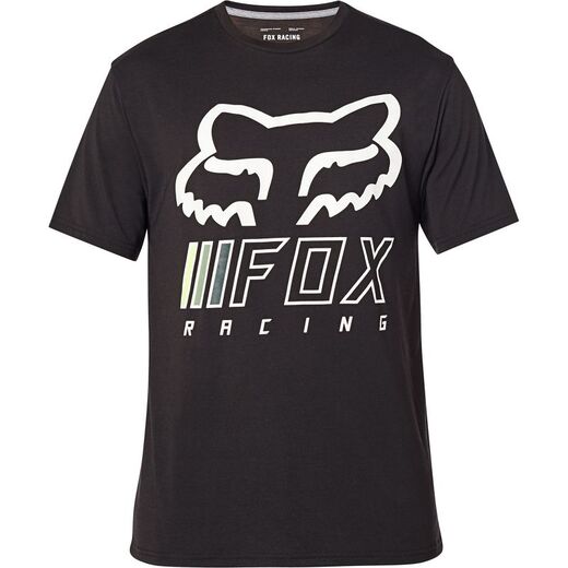 Футболка Fox Overhaul SS Tech Tee Black/Green, M, 2020 (26453-151-M) pitbikemarket.ru