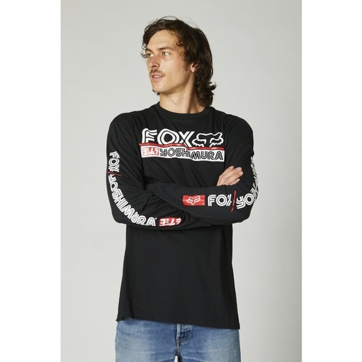 Футболка Fox Yoshimura LS Tee Black, L, 2021 (26956-001-L) pitbikemarket.ru