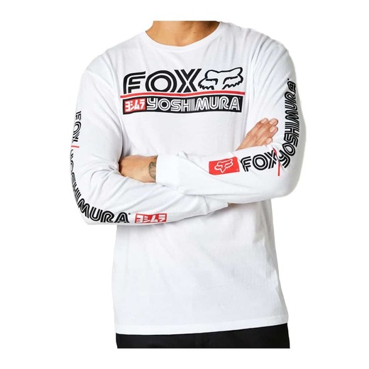 Футболка Fox Yoshimura LS Tee Optic White, S, 2021 (26956-190-S) pitbikemarket.ru