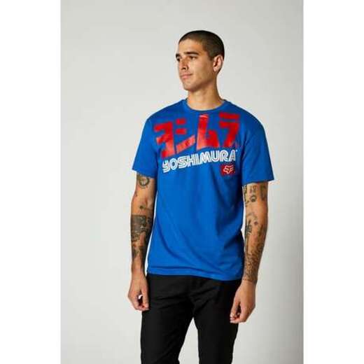 Футболка Fox Yoshimura Oversized SS Tee Royal Blue, L, 2021 (26955-159-L) pitbikemarket.ru