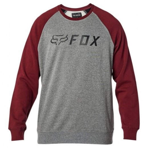 Толстовка Fox Apex Crew Fleece Grey/Red, M, 2020 (26436-037-M) pitbikemarket.ru