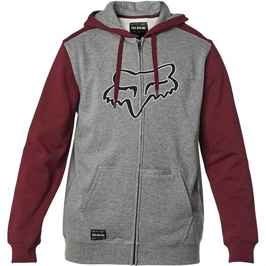 Толстовка Fox Destrakt Zip Fleece Grey/Red L (22044-037-L) pitbikemarket.ru
