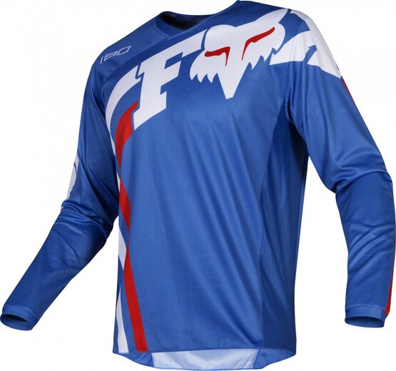 Футболка для мотокросса FOX 180 Cota синяя/белая L pitbikemarket.ru