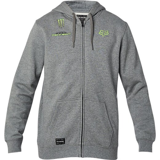 Толстовка Fox Pro Circuit Zip Hoodie Graphite, L, 2020 (26442-185-L) pitbikemarket.ru