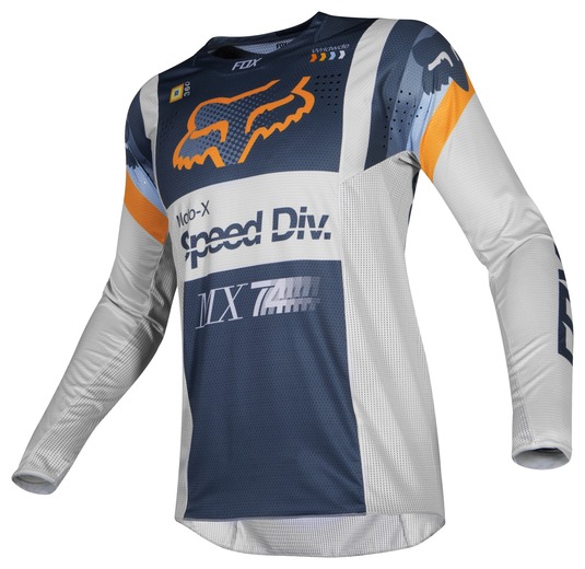 Футболка для мотокросса FOX 360 Murc серая/синяя XL pitbikemarket.ru