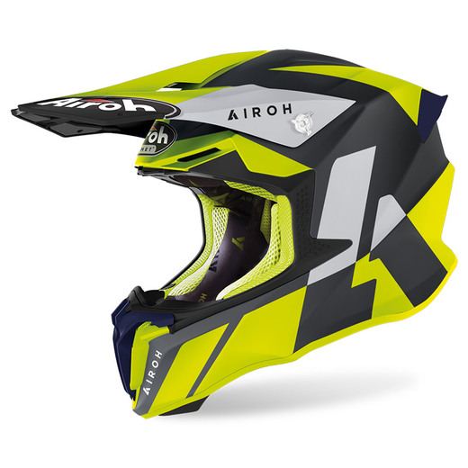 Мотошлем AIROH TWIST 2.0 LIFT (YELLOW/BLUE MATT Кросс-Эндуро термопластик L) pitbikemarket.ru