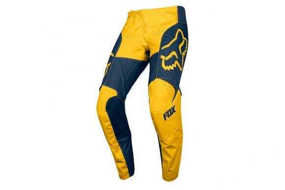 Брюки для мотокросса FOX 180 Cota синие/желтые 34 pitbikemarket.ru