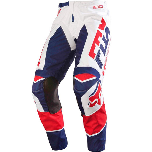 Брюки для мотокросса FOX 180 Honda белые/синие/красные 32 pitbikemarket.ru