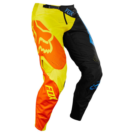 Брюки для мотокросса FOX 360 Preme чёрные/Hi-Vis жёлтые 32 pitbikemarket.ru