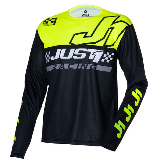 Джерси JUST1 J-COMMAND COMPETITION (черный/Hi-Vis желтый, XL, 1560035-929-3102) pitbikemarket.ru