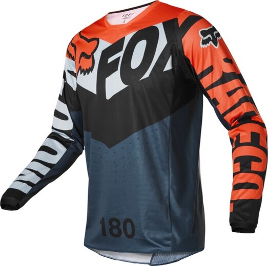 Мотоджерси Fox 180 Trice Jersey (Grey/Orange, XXL, 2022 (26728-230-2X)) pitbikemarket.ru