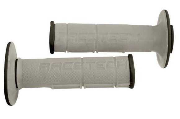 Грипсы R-Tech двухкомпонентные FULL DIAMOND (мягкие) черные/серые pitbikemarket.ru