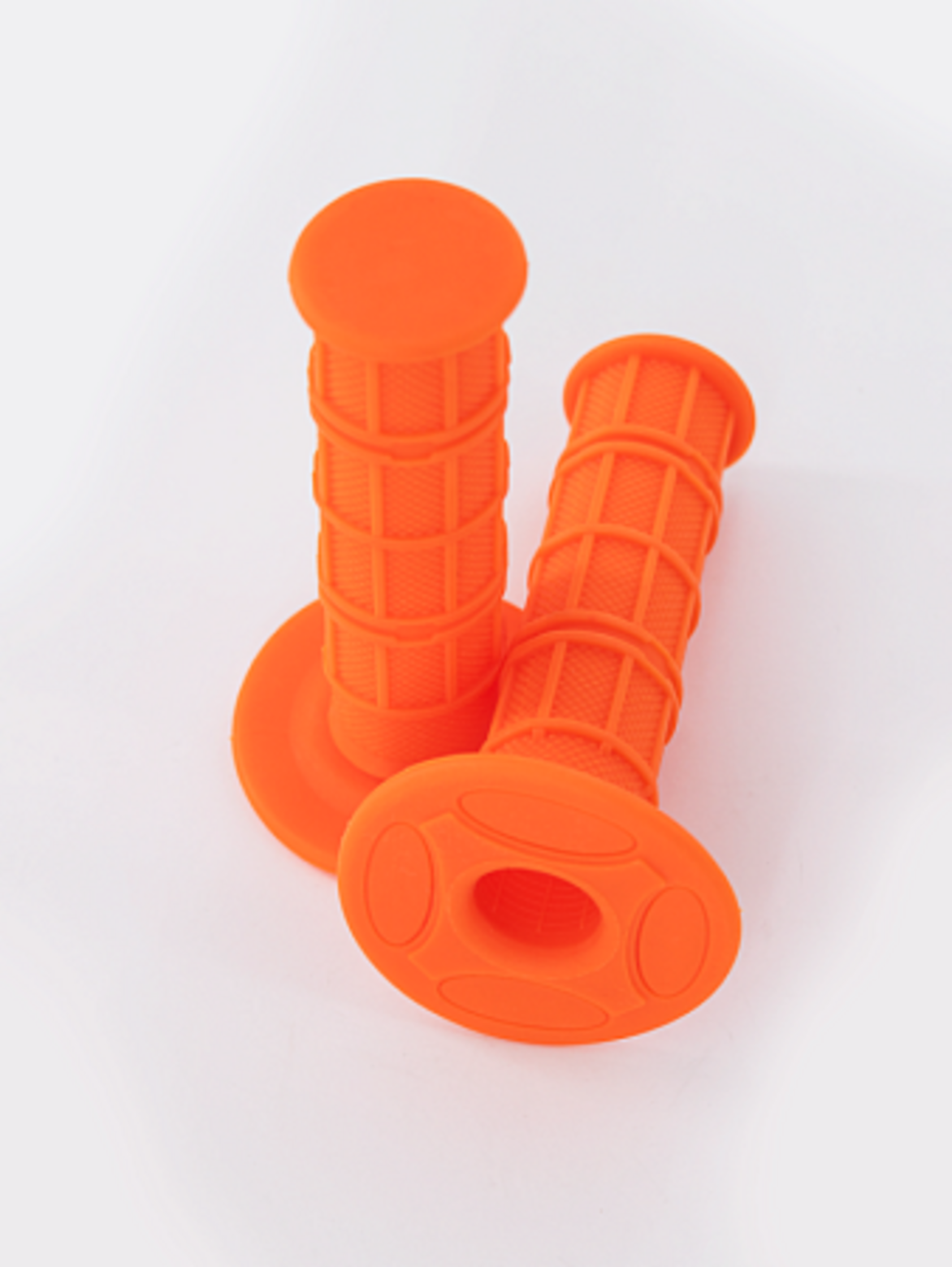 Грипсы универсальные для эндуро мотоцикла и питбайка MX оранжевые-3